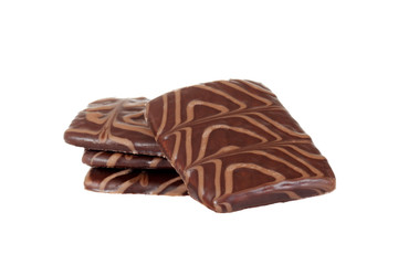 striped chocolate cookies Shallow DOF