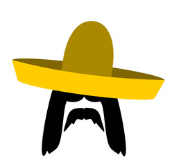 man with long hair and sombrero