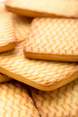 Square homemade cookies