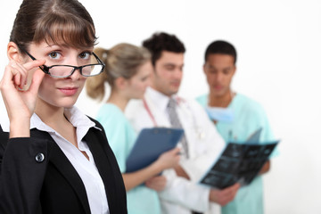 Fototapeta premium Hospital staff having discussion