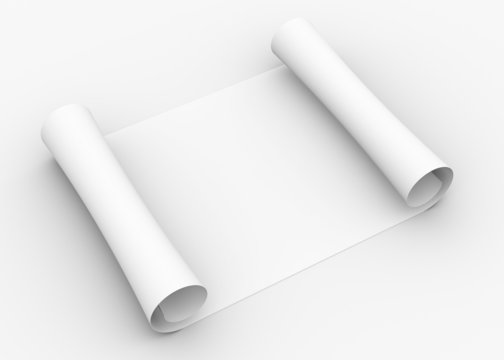Scroll of white paper