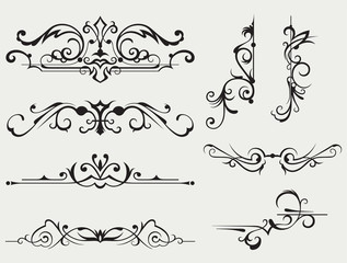 Calligraphic design element and page decoration