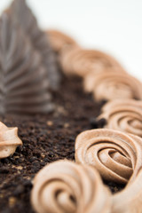 Close-up of a chocolate cake