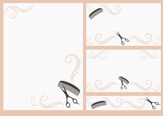 Barber shop business set