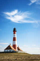Fototapeta na wymiar Lighthouse Westerhever Germany