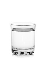 glass with water isolated on white background