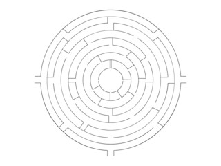 Round maze shape,vector