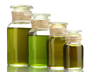 Medicine bottles isolated on white