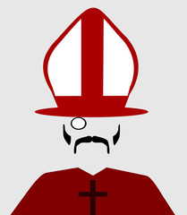 religious leader with cross