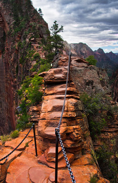 Angel Landing Trail in Zion National Park,Utah,USA
