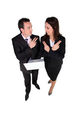 Determined and competitive business people