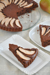 Schokoladen Birnen Tarte