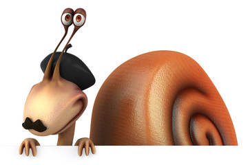 Obraz na płótnie Canvas French snail