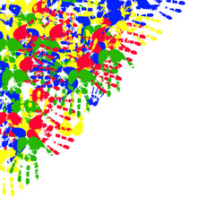 Show color  handprint