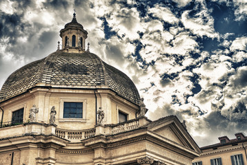 Landmarks of Piazza del Popolo in Rome