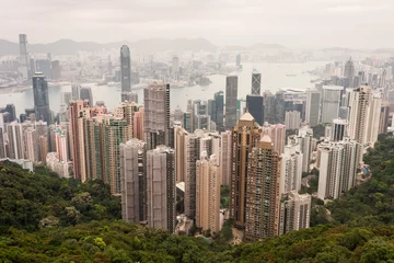 Printed kitchen splashbacks Hong-Kong Hong Kong panorama