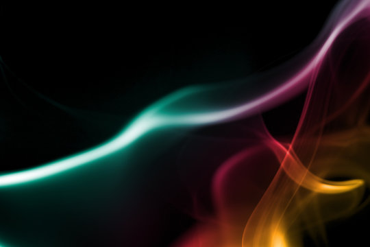 abstract colored smoke curves