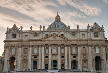 Fototapeta na wymiar Watykan. Wspaniały widok na Placu Świętego Piotra