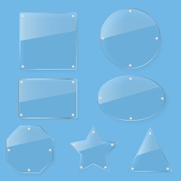 clear tint glass plate set