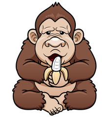Vector Illustration of Cartoon Monkey