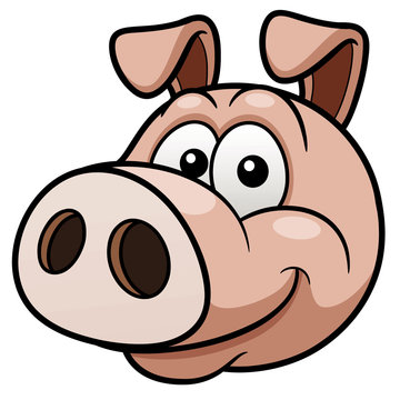 Vector illustration of Pig face