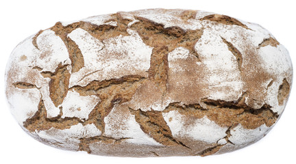 Loaf of bread isolated on white