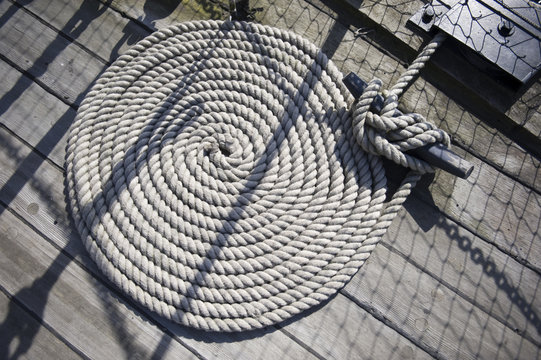 Round Rope On Ship