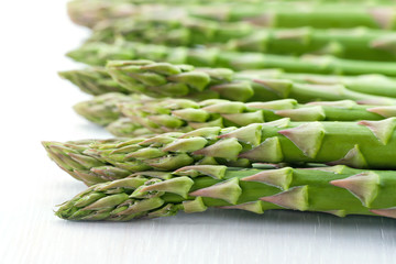 Fresh asparagus closeup