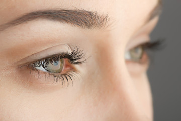 woman's eyes close-up