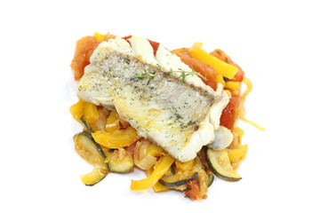 ratatouille et filet de lieu