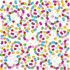 pattern of colorful bead