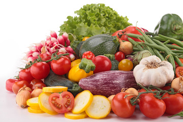 composition of raw vegetables
