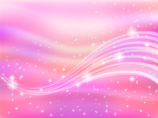 背景　空　ピンク　シルク