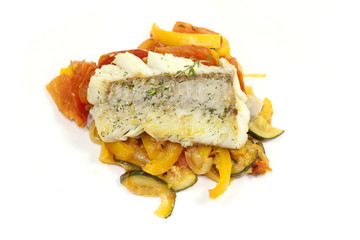 ratatouille et filet de lieu