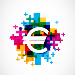 colorful euro sign - 51540468