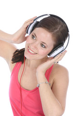 Woman Wearing Headphones