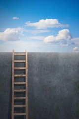 Ladder leading to freedom, concept © Tijana