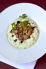 Risotto, rognons, rognons de veau, cuisine, riz, aliment