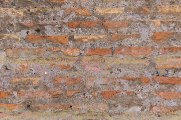 Fototapeta premium Old rough brick wall close up texture view