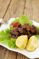 lemon with grilled meat