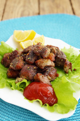 meat with tomato sauce