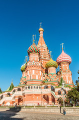 Fototapeta na wymiar Znane st. Wasilij Błogosławiony katedry w Moskwie