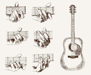 Fototapeta premium guitar and chords