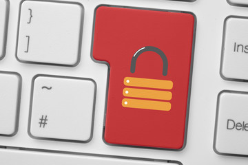 Red enter button on keyboard