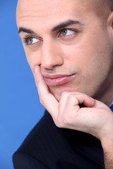 A pensive man