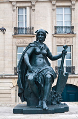 Paris statue in front of Orsay Museum