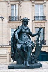Obraz premium Paris statue in front of Orsay Museum