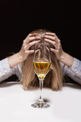Woman in depression