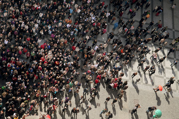 crowd on the road