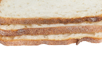 stack of slices white bread